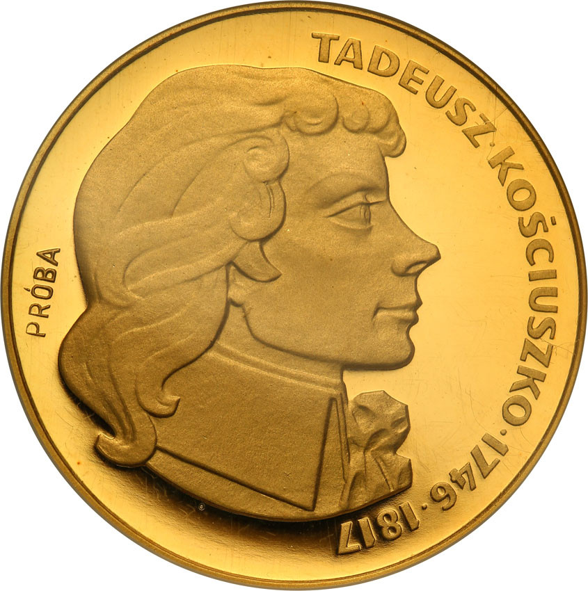 PRL. PRÓBA złoto 500 złotych 1976 Tadeusz Kościuszko - RZADKOŚĆ